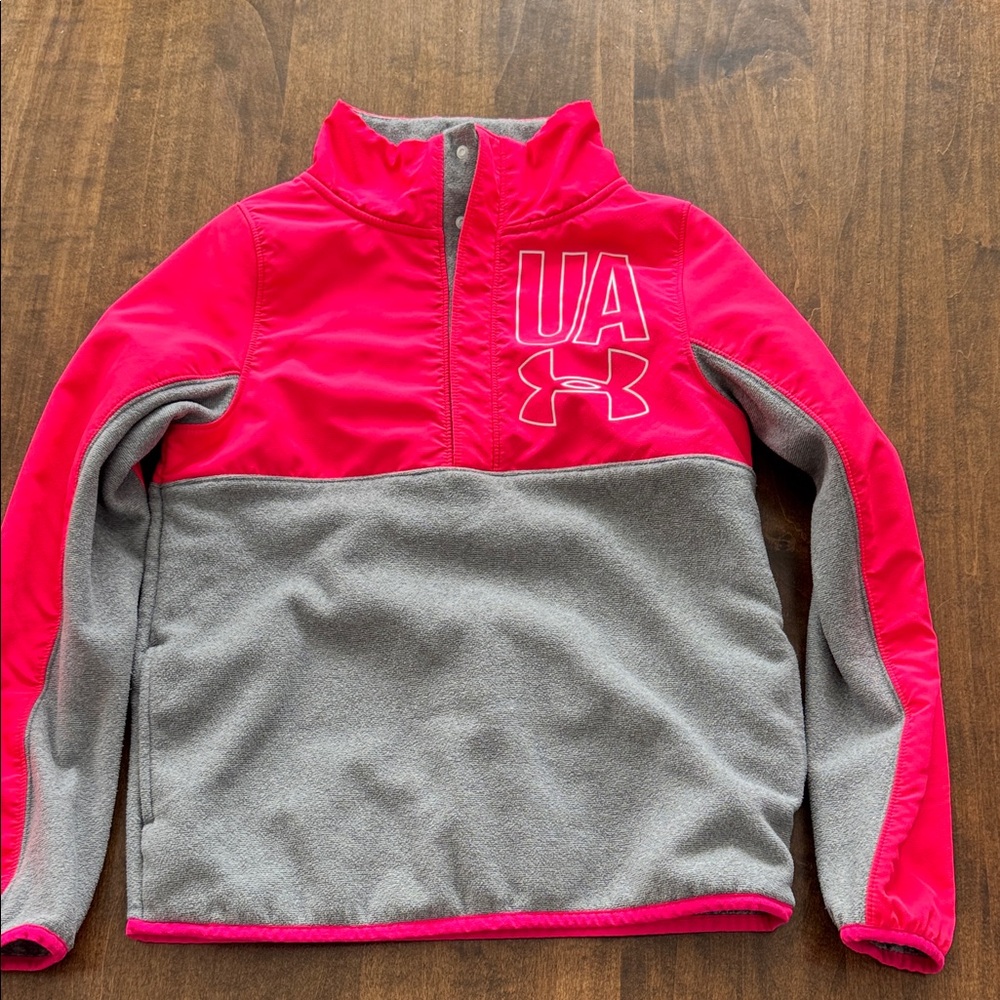 Under Armour Kids' Hot Pink and Gray Pullover